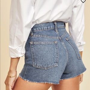 Reformation denim shorts